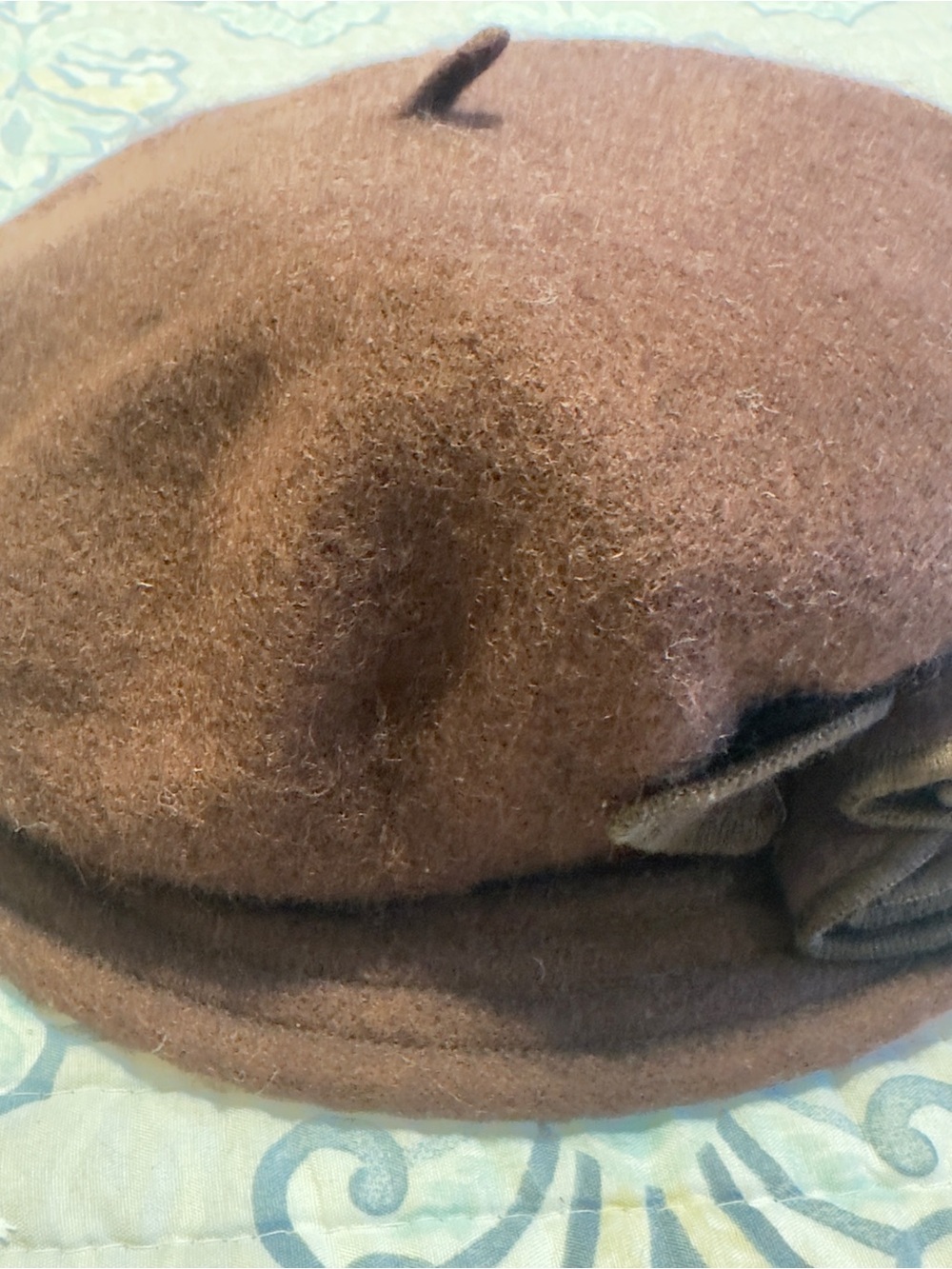 Brown Wool Women's Beret Hat - Classic Style